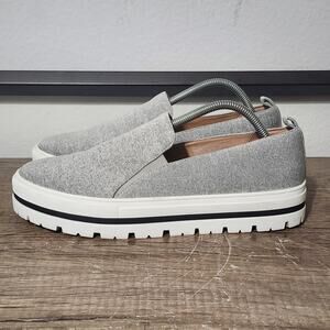 Nordstrom Halogen Teagen Women's Platform Loafers Slip-On Shoes Size 11 Gray